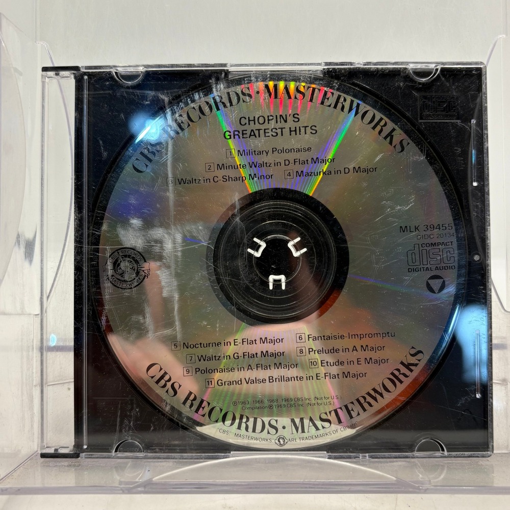 Chopin's Greatest Hits CBS Records Masterworks CD MLK 39455 Classical Piano